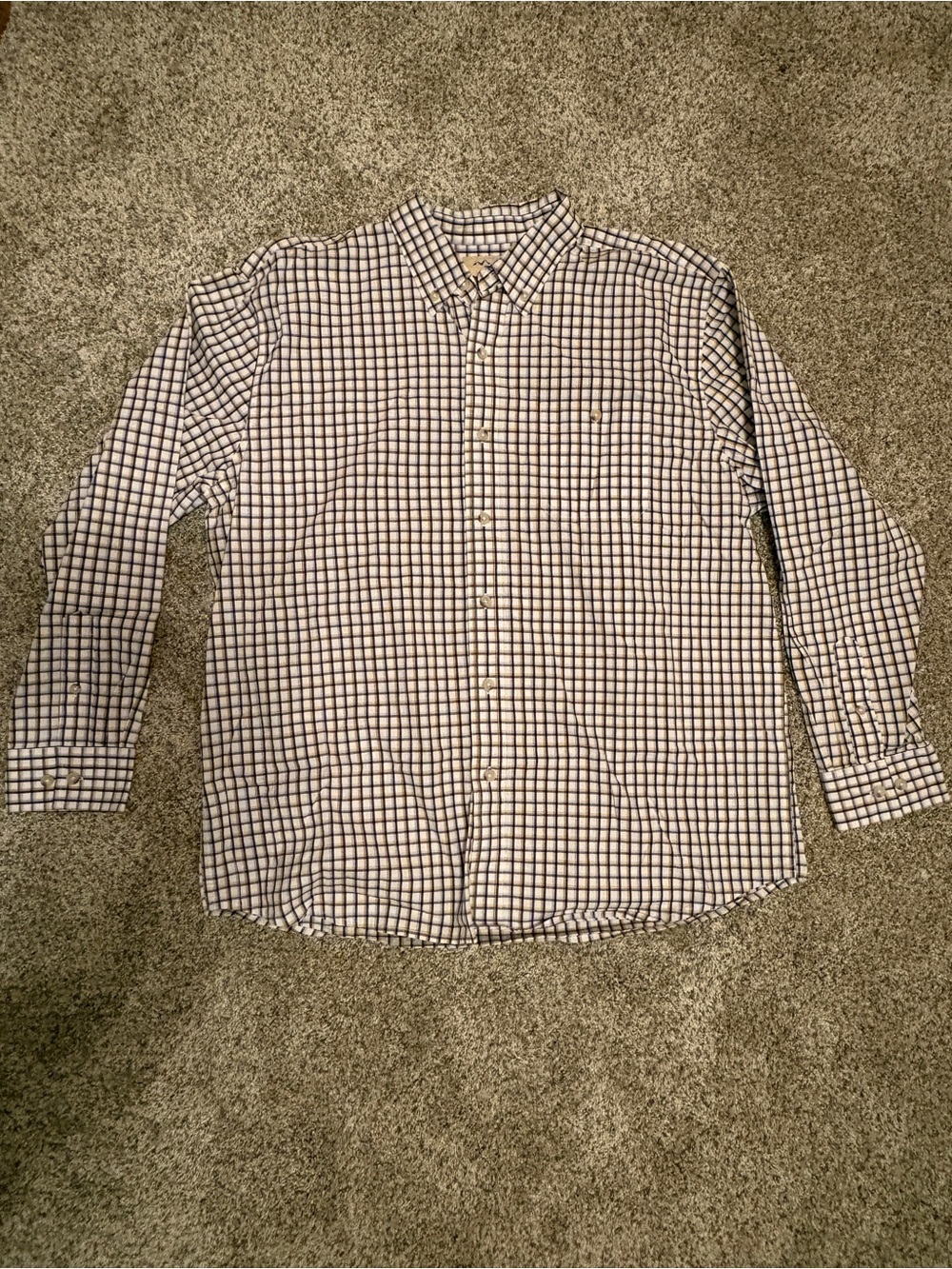 Blue Mountain Classic Men’s Button-Down Check Shirt - Size XL